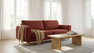 OTTO home 3-Sitzer "Finnian" 212 cm, Chenille, elegante Massivholzfüße