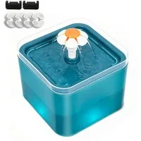 TUWENA Trinkbrunnen Katzentrinkbrunnen mit Leiser Pumpe, Katzen Trinkbrunnen mit LED, Katzenbrunnen mit 4 Aktivkohlefilter+2 Foam Filters