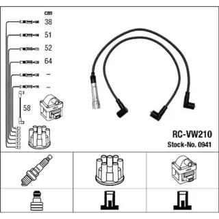 NGK Z?ndleitungssatz Audi 80 Seat Ibiza VW Polo Golf Jetta Passat Caddy