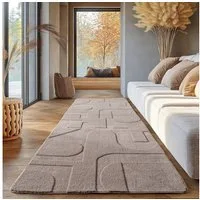 SIMPEX24 Designteppich Unicolor - Einfarbig, Rechteckig, Höhe: 12 mm, Kurzflorteppich Skandinavische Design Anti-Rutsch Rückseite Waschbar