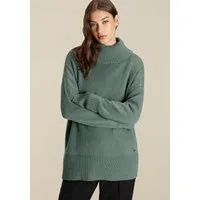 Tamaris Rollkragenpullover aus weicher Viskosemischung in lässiger Form mit seitlichen Schlitzen