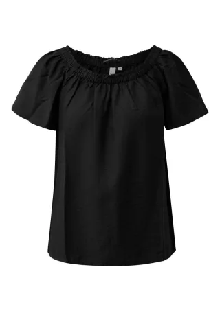 Q/S designed by - Carmen-Bluse schwarz - Gr. - 44