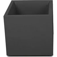 ONDIS24 Pflanzkübel Pflanzkübel Blumenkübel Blumentopf Vulkan 40, Gestein/Basalt/Graphit Optik mit Wasserspeicher