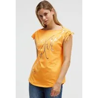 SOCCX Rundhalsshirt mit Ausbrenner-Effekten