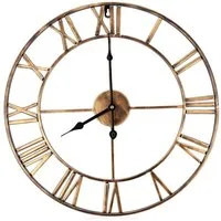 TUWENA Wanduhr Große Wanduhr,40/50cm Ohne TickgeräUsche Römische Ziffer Quarz Wanduhr (Betriebene Wanduhr Einfach Lesen für Zuhause Schlafzimmer Büro Schule)