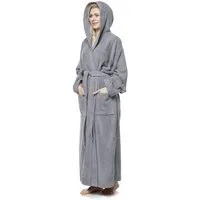 Arus Damenbademantel Pandora, extra lang, mit Kapuze, 100% Baumwolle, für Spa & Zuhause, langform, 100% Baumwolle, Kapuze, Gürtel, mit Kapuze, extra lang, 100% Baumwolle