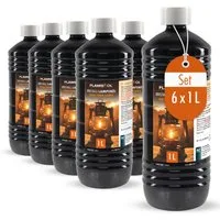 Höfer Chemie GmbH Lampenöl 6x 1 L FLAMBIOL® Lampenöl Hochrein Kristallklar, 6 l, (6-St), Sauberer Brennstoff für Lampen und Fackeln