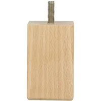 MS Beschläge Möbelfuß Eckiger Möbelfuß Holzfuß massiv Buche Möbelstempel