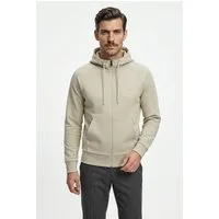 BOSS GREEN Kapuzensweatjacke Saggy Regular Fit, Kängurutasche, Baumwollmischung