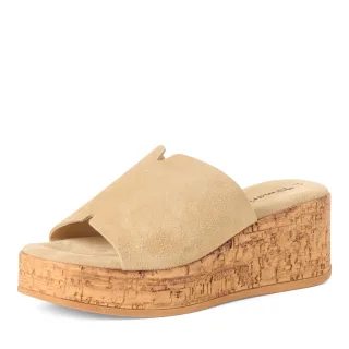 Tamaris - Da.-Pantolette beige suede - Gr. - 38