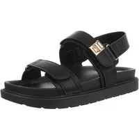 Ital-Design Bequeme Sandalen für den Sommer - Perfekte Alltagsschuhe Riemchensandalette (89322767) Flach Plateausandaletten in Schwarz