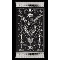 Figuren Shop GmbH Teppich Fledermaus Teppich – Gothic Pentagramm Dekoration Evilution 97 cm, Höhe: 97 mm