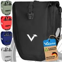 Valkental Fahrradtasche Gepäckträger wasserdicht & abschließbar, Gepäckträgertasche Fahrrad mit Großen Reflektoren 20L, 28L, 32L