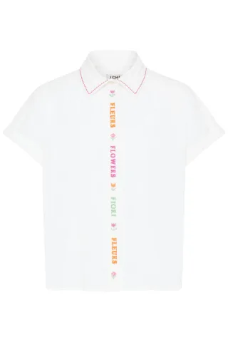 ICHI - Bluse - Ihloliva weiß - Gr. - 36