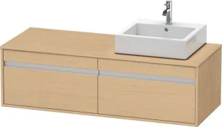 Duravit Ketho Konsolenwaschtischunterbau wandhängend Natur Eiche Matt 1400x550x426 mm - KT6697R3030 KT6697R3030