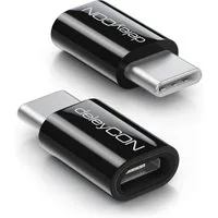 deleyCON deleyCON 2x Micro USB auf USB-C Adapter Handy Smartphone Tablet USB-Adapter