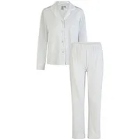 By Louise Schlafanzug Sleep Chic (Set, 2 tlg., 2-teilig) Damen Pyjama Button Down Langarm geknöpft