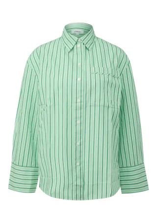s.Oliver Red Label - Gestreifte Bluse grün - Gr. - 42