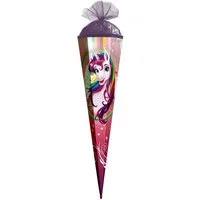 Schultüte Roth Motiv-Schultüte, Einhornportrait, 100 cm, eckig, Rot(h)-Spitze