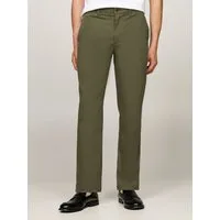 Tommy Hilfiger Chinohose DENTON CHINO SATIN mit Gesäßtaschen mit Knopf, Logostickerei
