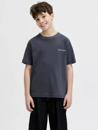 JACK&JONES - JORMAINE WASHED BACK TEE SS CN JNR Odyssey Gray - Gr. - 152