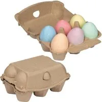 Macma Malkreide 6 Kreideeier im Pappkarton / Straßenkreide / 6 Farben