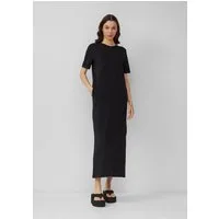 QS Maxikleid Kleid Langes Jerseykleid aus Baumwolle