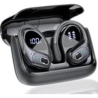 SpionProfi In Ear Kopfhörer Bluetooth Kabellos Sport Ohrbügel Wireless Headset Headset (Kompatibel mit jedes Bluetooth Gerät für Iphone Samsung uvm)