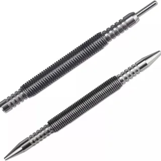 Spring Tool Hammerless Nail Dual Head Nail Setter Spring Loaded Marking Metal Woodwork Drill Bit Marking Metal Hinge Pin