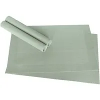 matches21 HOME & HOBBY Platzset Tischset BORDA 4er Grün Pastellgrün Tischunterlage als Tischdeko, (4-St), modernes Esstisch Platzdeckchen als abwaschbarer Tischuntersetzer