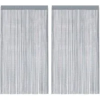 vidaXL Vorhang Fadenvorhänge 2 Stk. Hellgrau 140x250 cm (2 St)