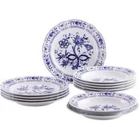 KAHLA Tafelservice Zwiebelmuster 12tlg. (12-tlg), 6 Personen, Porzellan, Made in Germany