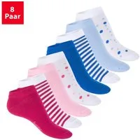 Footstar Sneakersocken Süße Damen Sneaker Socken (8 Paar) Kurze Söckchen mit Muster (8-Paar)