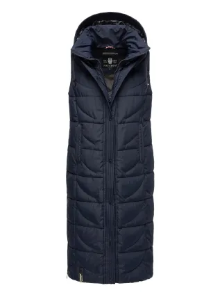 Navahoo Damen Steppweste Brezelchen – Lang & Stylisch Warm