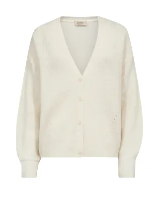 MOS MOSH - MMThora V-Neck Knit Cardigan ecru - Gr. - XL