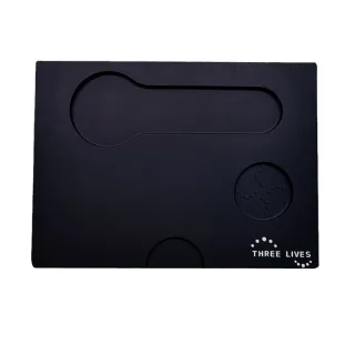 THREE LIVES Espresso Tamping Mat Silicone Non-Slip Coffee Corner Mat Barista Organizer Pad for Tamp Station and Coffee A