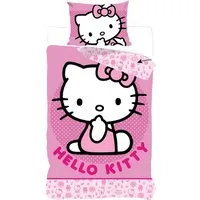 Hello Kitty Kinderbettwäsche Hello Kitty Mädchen Kinder Mikrofaser Bettwäsche 2tlg. Set, 2 teilig, 135/140x200 cm & 60x70 cm