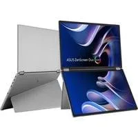 ZenScreen Duo OLED MQ149CD, LED-Monitor 53.3 cm (21 Zoll), silber, 2xFullHD, faltbar, Dual USB-C, Mini-HDMI