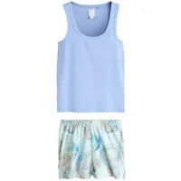 Next Pyjama Schlafanzug mit geripptem Trägertop und Shorts (2 tlg)
