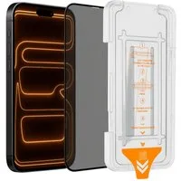 Wigento Handyhülle Für Apple iPhone 17 Pro SnapFit Privacy 9H Glas Installationshilfe, Blickschutz, 9H Härte, kratzfest, stoßfest, Installationshilfe