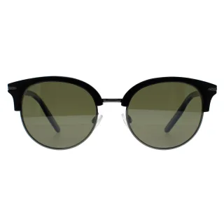 Serengeti Rund Damen Glänzend Dunkel Gunmetal Schwarz Mineral Polarisiert 555nm Grün Lela