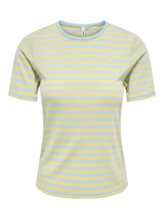ONLY - ONLELLI S/S RIB TOP JRS Winter Sky - Gr. - L