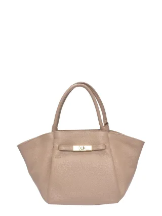 Roberta M Beige Rindsledertasche