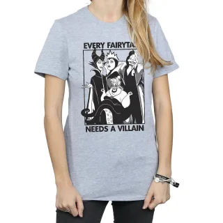 Disney - "Every Fairy Tale Needs A Villain" T-Shirt für Damen (Grau)