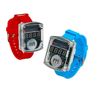 HU090 DIY LED Digital Watch Kit 0.28 Inch Red Display Silicone Strap 12/24 Hour Format Countdown Timer Acrylic Shell Bat