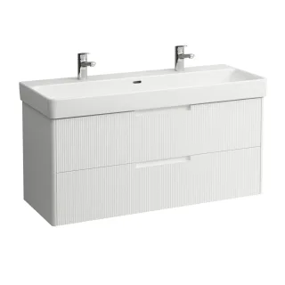 LAUFEN Waschtischunterschrank JUNA 446x1168x515 2 Schubl m. Griffmulde f.WT H814965 weiß matt, H4115 H4115421092601