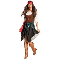 Boland Piraten-Kostüm Piratin 'Storm' Kostüm für Damen 5-tlg., Mehrfarb