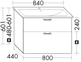 Burgbad WTU zu Ker. WT Sys30 PG1 Aqua 601x800x440 Eiche Dekor Cashmere, WYKH080F6312 WYKH080F6312