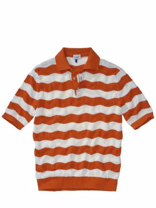 Gallia Herren Strickpolo Meret Weiß 100 % Baumwolle
