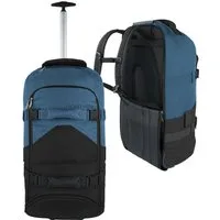 normani Reisetasche Reisetasche mit Rollen und Rucksackfunktion, Reise-Trolley mit 5 Fächern und 90L